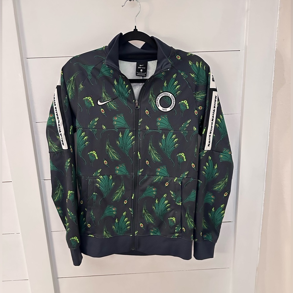 NIKE S Nigeria Super Eagles Soccer 2020-2021 green men super rare track jacket - Picture 2 of 14
